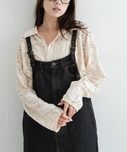 URBAN RESEARCH Sonny Label(アーバンリサーチサニーレーベル)の「レースシャツ(シャツ/ブラウス・レディース・ブラック・FREE)」の3枚目の写真