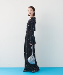 《WEB限定》26AWフラワーベロアワンピース