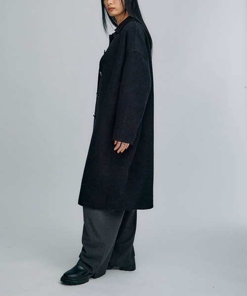 for/c p.m（フォーシーピーエム）の「[for/c p.m]リバーステンカラーコクーンロングコート（ステンカラーコート・レディース・ブラウン/ブラック/ネイビー/キャメル・ロング丈/レギュラー丈）」の15枚目の写真