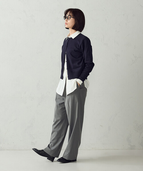 COMME CA ISM(コムサイズム)の「【セットアップ対応】ピンストライプ ワイドパンツ(その他パンツ・レディース・ネイビー/グレー・L/M)」の12枚目の写真