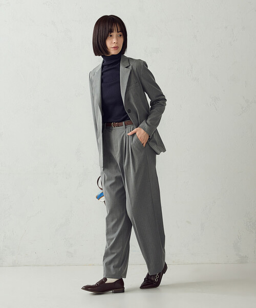 COMME CA ISM(コムサイズム)の「【セットアップ対応】ピンストライプ ワイドパンツ(その他パンツ・レディース・ネイビー/グレー・L/M)」の13枚目の写真