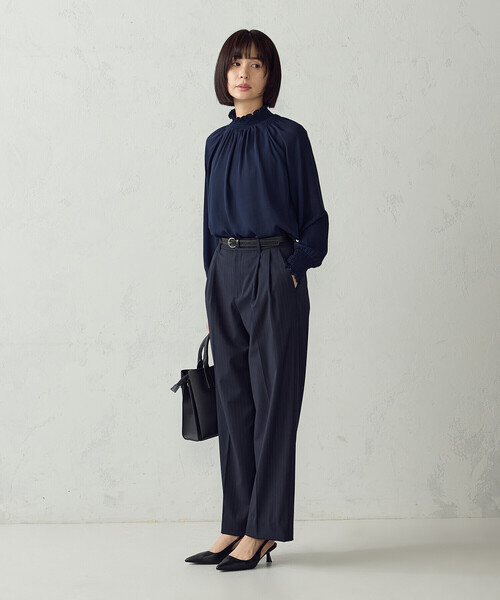 COMME CA ISM(コムサイズム)の「【セットアップ対応】ピンストライプ ワイドパンツ(その他パンツ・レディース・ネイビー/グレー・L/M)」の19枚目の写真