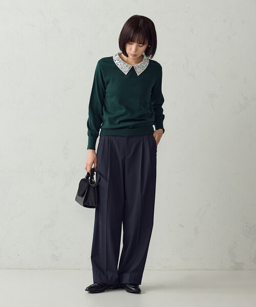COMME CA ISM(コムサイズム)の「【セットアップ対応】ピンストライプ ワイドパンツ(その他パンツ・レディース・ネイビー/グレー・L/M)」の20枚目の写真