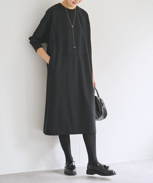 BEARDSLEY(ビアズリー)の「ラウンド切り替えワンピ(ワンピース・レディース・ネイビー/ブラック・FREE)」の1枚目の写真