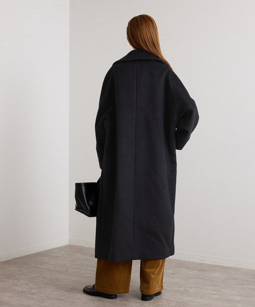 U by SPICK&SPAN(ユーバイスピックアンドスパン)の「TICCA / ティッカ ロングテントコート(ステンカラーコート・レディース・ブラック/ベージュ・FREE)」の6枚目の写真