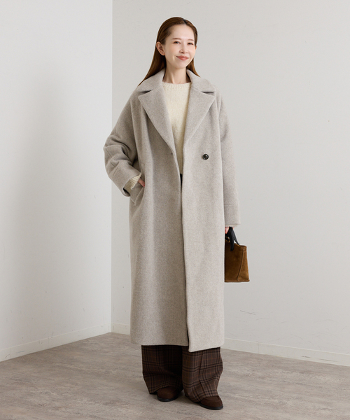 U by SPICK&SPAN(ユーバイスピックアンドスパン)の「TICCA / ティッカ ロングテントコート(ステンカラーコート・レディース・ブラック/ベージュ・FREE)」の16枚目の写真