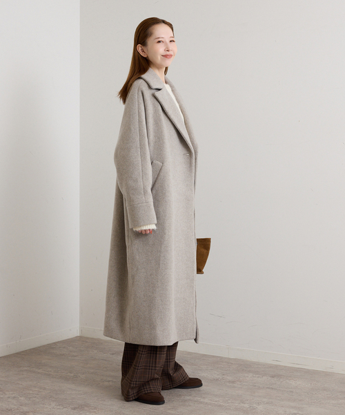 U by SPICK&SPAN(ユーバイスピックアンドスパン)の「TICCA / ティッカ ロングテントコート(ステンカラーコート・レディース・ブラック/ベージュ・FREE)」の17枚目の写真