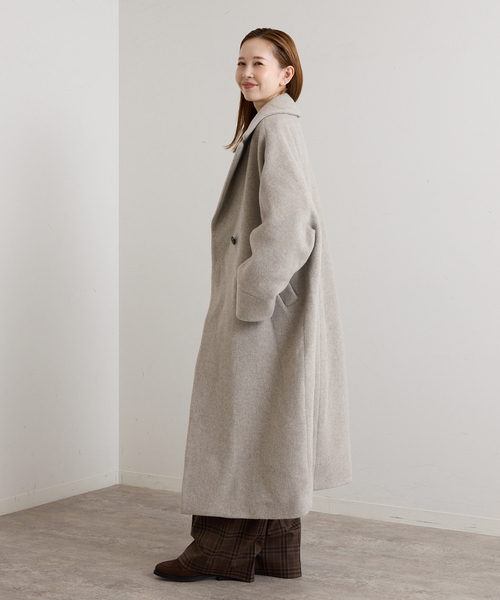U by SPICK&SPAN(ユーバイスピックアンドスパン)の「TICCA / ティッカ ロングテントコート(ステンカラーコート・レディース・ブラック/ベージュ・FREE)」の19枚目の写真