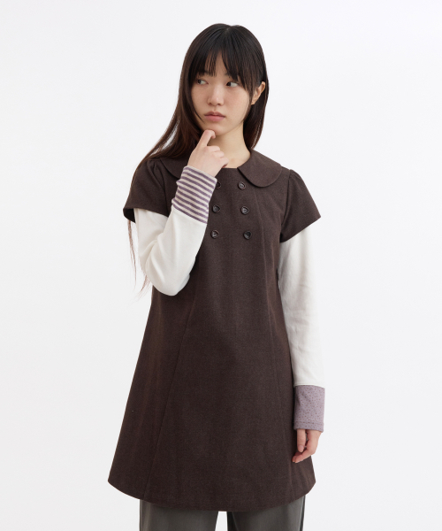 OHESHIO(オヘシオ)の「COLOR BLOCK BUTTON LONG SLEEVE, IVORY(Tシャツ/カットソー・レディース・その他・FREE)」の7枚目の写真