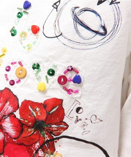 Desigual（デシグアル）の「★「Desigual/デシグアル」シャツ （シャツ/ブラウス・レディース・ホワイト・SMALL/LARGE/MEDIUM/X-LARGE/X-SMALL/XX-LARGE）」の9枚目の写真