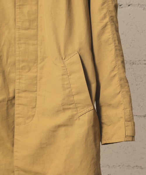 Denime(ドゥニーム)の「64クロスステンカラーコート(ステンカラーコート・メンズ・ベージュ/ネイビー/カーキ・MEDIUM/LARGE/X-LARGE)」の9枚目の写真