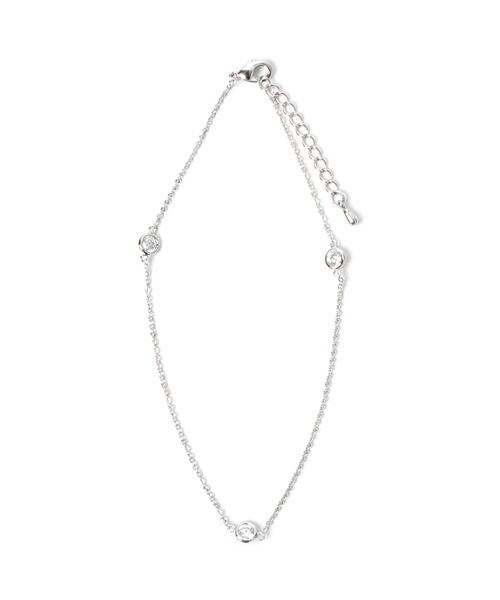 colleca la（コレカラ）の「ストーン付チェーンアンクレット（アンクレット・レディース・ゴールド/シルバー・ﾌﾘ-）」の2枚目の写真