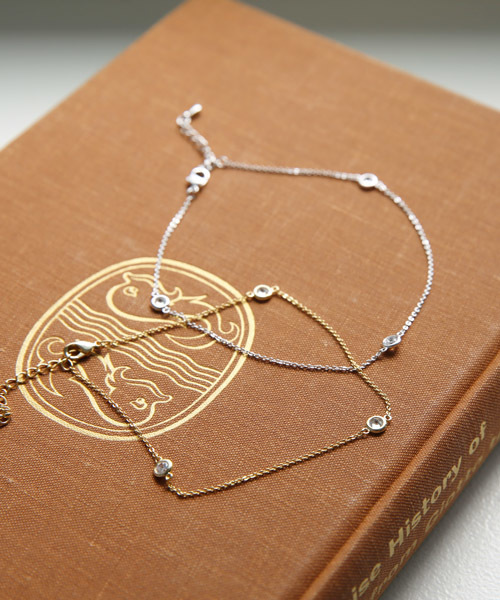 colleca la（コレカラ）の「ストーン付チェーンアンクレット（アンクレット・レディース・ゴールド/シルバー・ﾌﾘ-）」の7枚目の写真