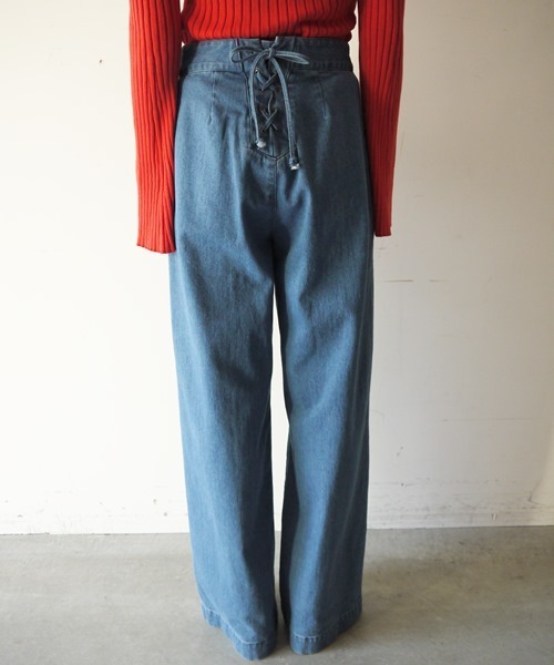 Banner Barrett(バナーバレット)の「ストレッチデニム バギーパンツ(デニムパンツ・レディース・ネイビー/ブルー・38/36)」の8枚目の写真