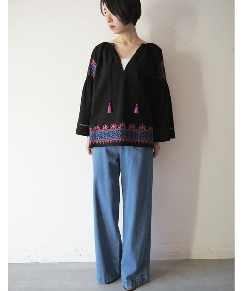 Banner Barrett(バナーバレット)の「ストレッチデニム バギーパンツ(デニムパンツ・レディース・ネイビー/ブルー・38/36)」の3枚目の写真