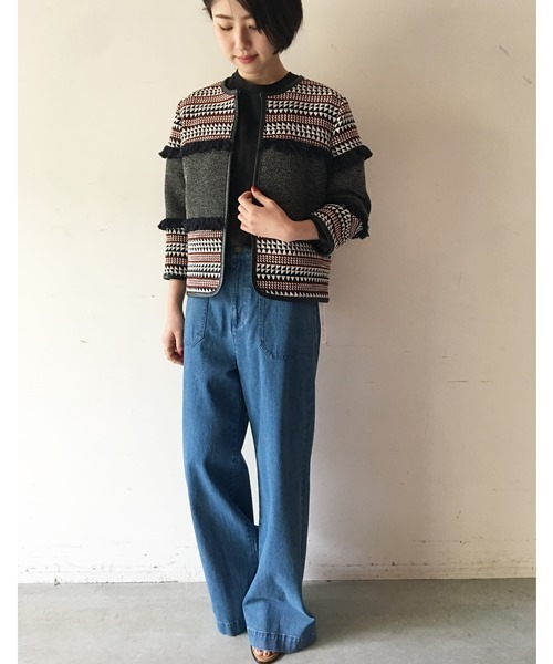 Banner Barrett(バナーバレット)の「ストレッチデニム バギーパンツ(デニムパンツ・レディース・ネイビー/ブルー・38/36)」の9枚目の写真