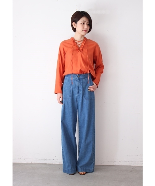 Banner Barrett(バナーバレット)の「ストレッチデニム バギーパンツ(デニムパンツ・レディース・ネイビー/ブルー・38/36)」の12枚目の写真