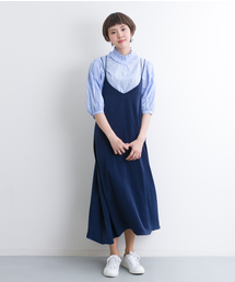 merlot plus | サテンロングキャミワンピ 4978(ワンピース)