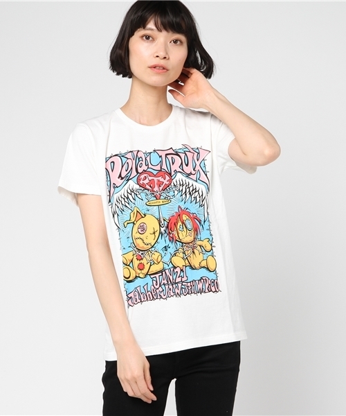 HYSTERIC GLAMOUR(ヒステリックグラマー)の「ROYAL TRUX/JABBER JAW 3711 プリント Tシャツ(Tシャツ/カットソー・レディース・ホワイト/レッド/ブラック・FREE)」の4枚目の写真