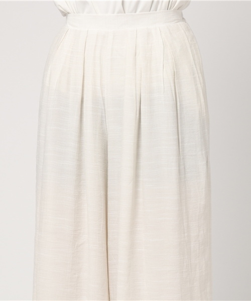 notch.（ノッチ）の「タックロングワイドパンツ （その他パンツ・レディース・オフホワイト/ボルドー/マスタード/ブラウン/ブラック/ネイビー・M/TM）」の10枚目の写真