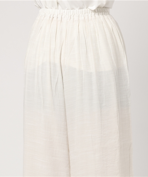 notch.（ノッチ）の「タックロングワイドパンツ （その他パンツ・レディース・オフホワイト/ボルドー/マスタード/ブラウン/ブラック/ネイビー・M/TM）」の11枚目の写真