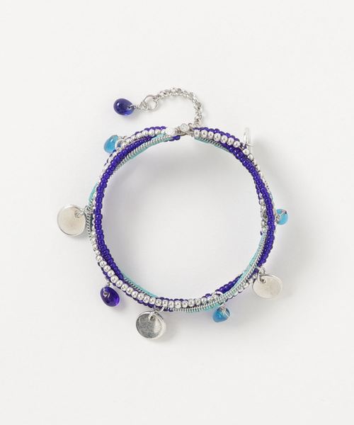 チャイハネ（チャイハネ）の「【チャイハネ】ティアーバングルブレスレット（バングル/リストバンド・レディース・ターコイズブルー/ブルー/ホワイト/カラフル/ブルー系その他・FREE）」の7枚目の写真