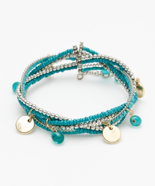 チャイハネ（チャイハネ）の「【チャイハネ】ティアーバングルブレスレット（バングル/リストバンド・レディース・ターコイズブルー/ブルー/ホワイト/カラフル/ブルー系その他・FREE）」の12枚目の写真