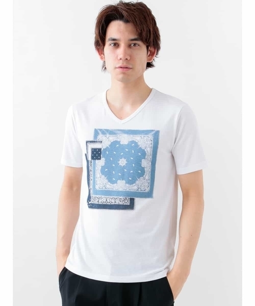 ペイズリープリントTシャツ ペイズリープリントTシャツ