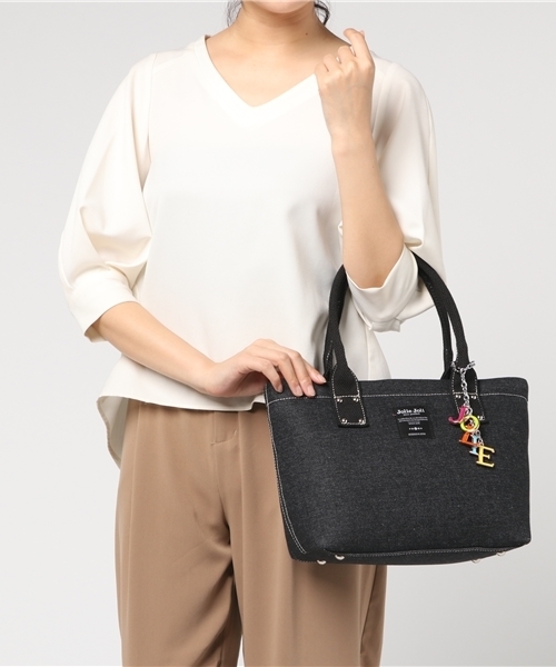 Jolie Joli（ジョリージョリ）の「[Jolie Joli] デニムトートバッグ JJ-2017003（ハンドバッグ・レディース・ブラック系その他2/ブルー系その他2/ブラック系その他/ブラック系その他3/ブルー系その他・FREE）」の14枚目の写真
