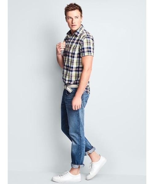 GAP（ギャップ）の「Gap Straight Fit Jeans（デニムパンツ・メンズ・インディゴブルー・31W 30L/32W 30L/33W 30L/34W 30L/30W 30L/29W 30L/31W 32L/34W 32L/28W 30L/36W 32L/33W 32L/32W 32L）」の7枚目の写真