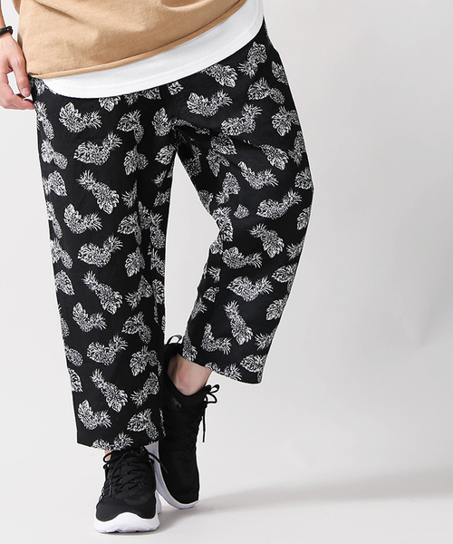 WEGO（ウィゴー）の「WEGO/リラックスリネンパターンパンツ（スラックス・メンズ・ホワイト/ブラック/グリーン/ワイン・MEDIUM/SMALL/LARGE）」の3枚目の写真