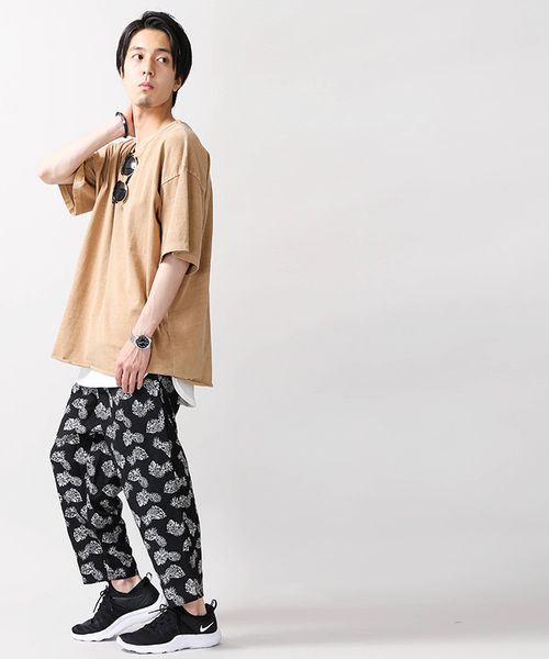 WEGO（ウィゴー）の「WEGO/リラックスリネンパターンパンツ（スラックス・メンズ・ホワイト/ブラック/グリーン/ワイン・MEDIUM/SMALL/LARGE）」の20枚目の写真