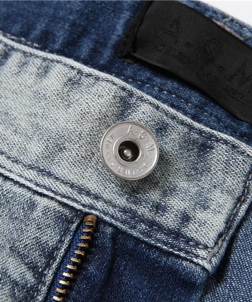 A.S.M（エーエスエム）の「【人気商品】スリムストレッチデニム（デニムパンツ・メンズ・ブルー系その他/ライトインディゴブルー/ダークインディゴブルー・48/50/52/46）」の4枚目の写真