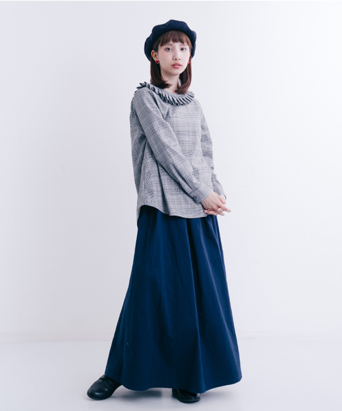 MERLOT（メルロー）の「タックフレアスカート1067（スカート・レディース・ブラック/ベージュ/カーキ/ネイビー/ワイン・FREE）」の17枚目の写真