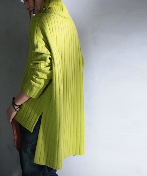 antiqua（アンティカ）の「リブ編みタートルニット（ニット/セーター・レディース・ベージュ/ブラック/イエロー・FREE）」の8枚目の写真