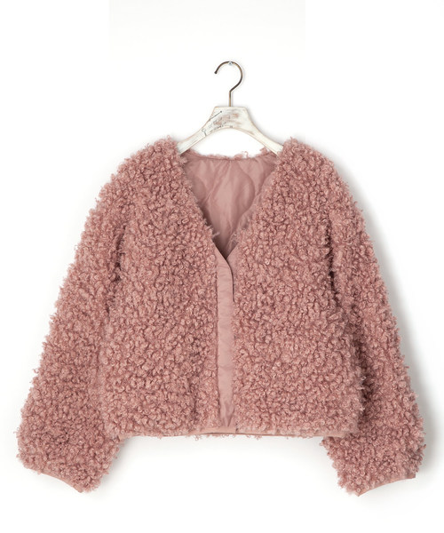 w closet(ダブルクローゼット)の「ファー×キルティングリバーシブルブルゾン(ブルゾン・レディース・ベージュ/ピンク・FREE)」の11枚目の写真
