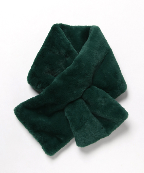 WEGO(ウィゴー)の「WEGO/ファーマフラー(マフラー・レディース・ブラック/ダークグリーン/パープル/グレー/オフホワイト/キャメル/ライトピンク/ワイン・FREE)」の15枚目の写真