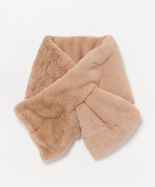 WEGO(ウィゴー)の「WEGO/ファーマフラー(マフラー・レディース・ブラック/ダークグリーン/パープル/グレー/オフホワイト/キャメル/ライトピンク/ワイン・FREE)」の14枚目の写真