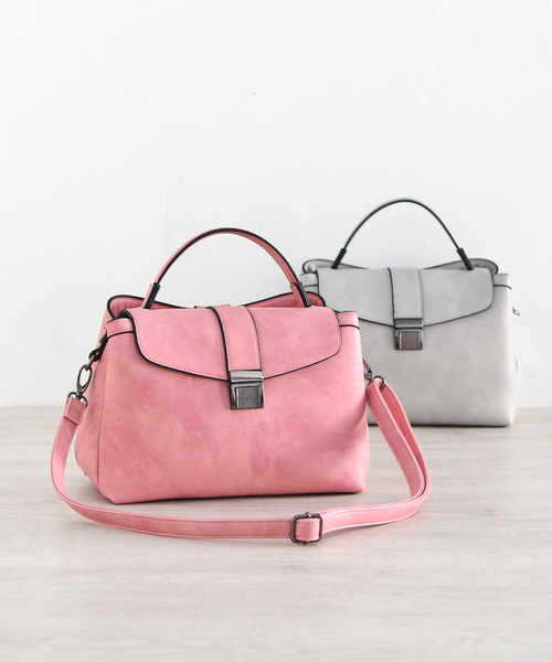 VitaFelice（ヴィータフェリーチェ）の「ワンハンドル2wayフラップハンドバッグ（ショルダーバッグ・レディース・グレー/ブルー/ピンク/ブラック・FREE）」の14枚目の写真
