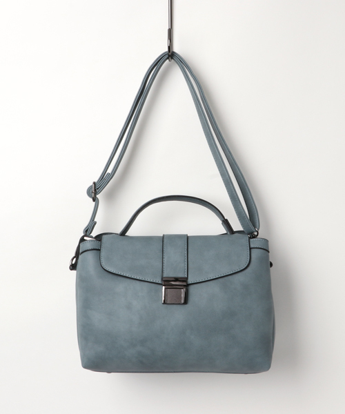 VitaFelice（ヴィータフェリーチェ）の「ワンハンドル2wayフラップハンドバッグ（ショルダーバッグ・レディース・グレー/ブルー/ピンク/ブラック・FREE）」の12枚目の写真