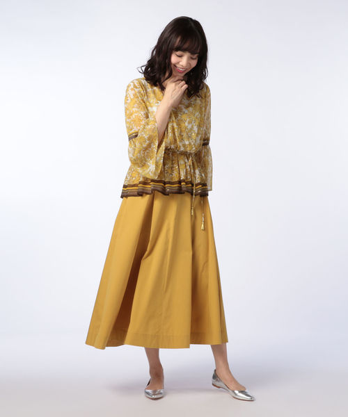 NOLLEY’S(ノーリーズ)の「オーナメント柄ブラウス(シャツ/ブラウス・レディース・ブルー系その他/イエロー系その他・38/36)」の11枚目の写真