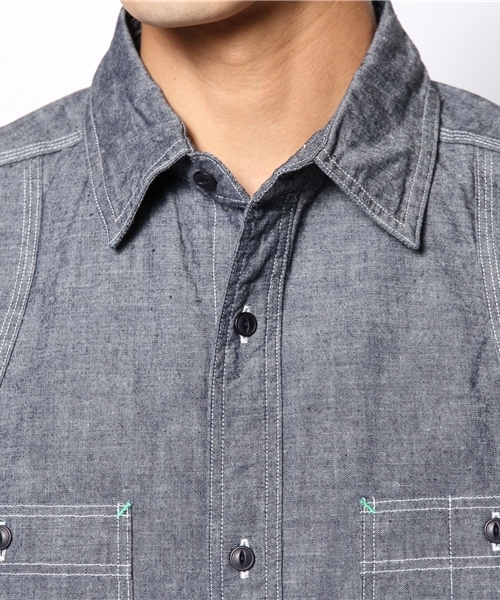 Nigel Cabourn（ナイジェルケーボン）の「Nigel Cabourn/MEDICAL SH(DUNGAREE/INDIGO)（シャツ/ブラウス・メンズ・インディゴブルー・44/48/46）」の4枚目の写真