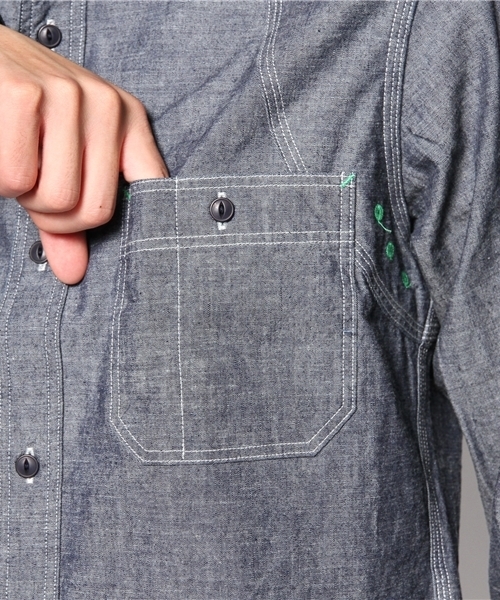 Nigel Cabourn（ナイジェルケーボン）の「Nigel Cabourn/MEDICAL SH(DUNGAREE/INDIGO)（シャツ/ブラウス・メンズ・インディゴブルー・44/48/46）」の6枚目の写真