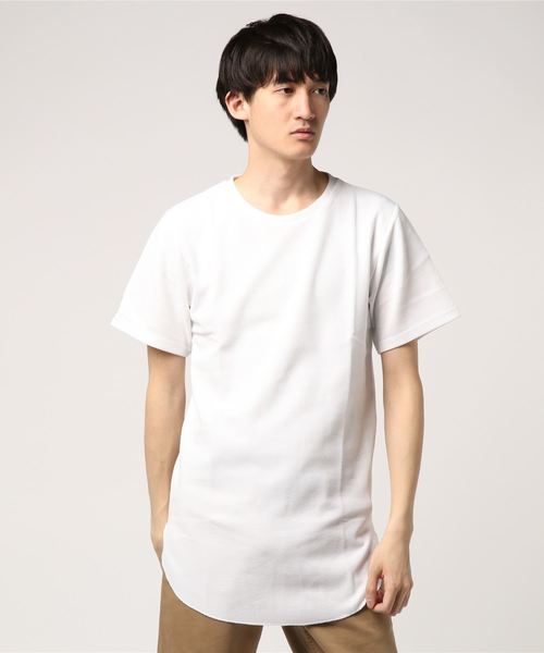 JOKER(ジョーカー)の「抗菌防臭加工ワッフルロング丈クルーネック半袖Tシャツ カットソー(Tシャツ/カットソー・メンズ・ブラック/ベージュ/オフホワイト/カーキ/ピンク/ブルー系その他・L/M/XL)」の2枚目の写真
