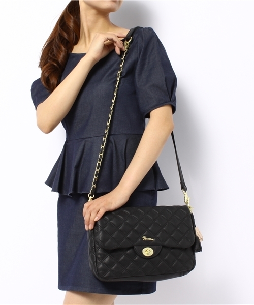 Soareak（ソアリーク）の「【Beau're】 キルティングショルダーバッグ（ショルダーバッグ・レディース・イエロー/アイボリー/ブラック・FREE）」の13枚目の写真