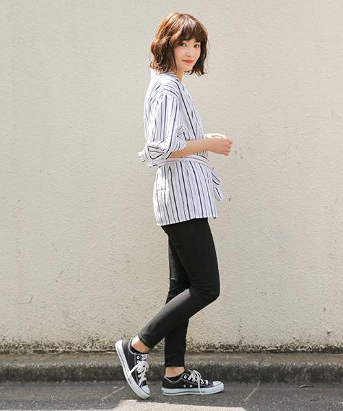 apres jour（アプレジュール）の「ストライプBIGシャツ【ZOZOTOWN限定アイテム】（シャツ/ブラウス・レディース・レッド/ベージュ/ネイビー・フリー）」の8枚目の写真