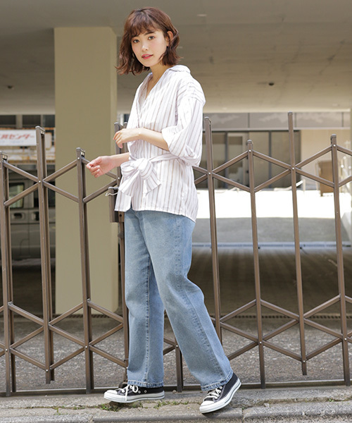 apres jour（アプレジュール）の「ストライプBIGシャツ【ZOZOTOWN限定アイテム】（シャツ/ブラウス・レディース・レッド/ベージュ/ネイビー・フリー）」の13枚目の写真