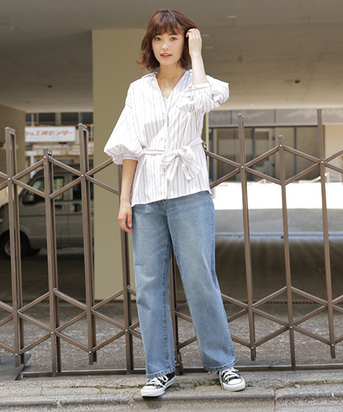 apres jour（アプレジュール）の「ストライプBIGシャツ【ZOZOTOWN限定アイテム】（シャツ/ブラウス・レディース・レッド/ベージュ/ネイビー・フリー）」の14枚目の写真