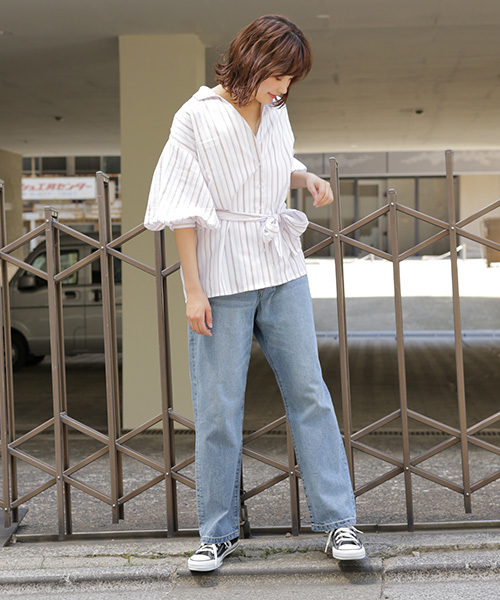 apres jour（アプレジュール）の「ストライプBIGシャツ【ZOZOTOWN限定アイテム】（シャツ/ブラウス・レディース・レッド/ベージュ/ネイビー・フリー）」の15枚目の写真