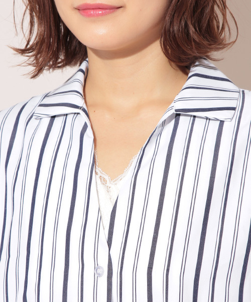 apres jour（アプレジュール）の「ストライプBIGシャツ【ZOZOTOWN限定アイテム】（シャツ/ブラウス・レディース・レッド/ベージュ/ネイビー・フリー）」の18枚目の写真